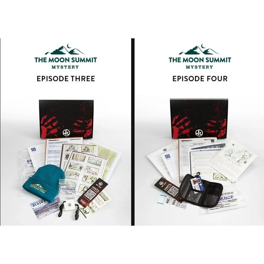 Hunt A Killer Game - The Moon Summit Mystery Full Set 1-6 - COMPLETE!